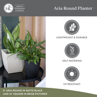 Glossy White Round Planter