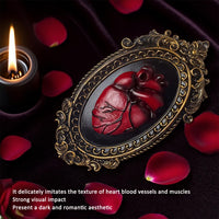 Red Anatomical Heart Sculpture