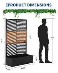 Metal Planter Box With Trellis
