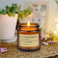 Amber Glass Scented Candles (Set of 4)