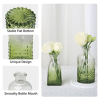 Gradient Green Bud Vases (Set of 12)