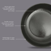 Black Glaze Pasta Bowls (Set of 4)