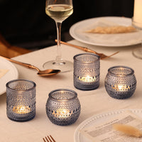 Blue Votive Candle Holders (Set of 16)