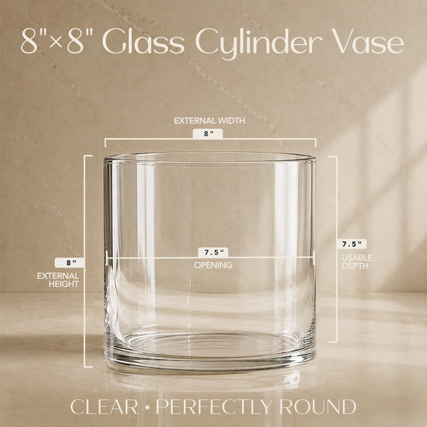 Clear Glass Cylinder Vase
