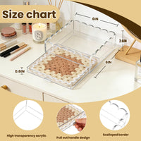 Clear Scalloped Acrylic Tray