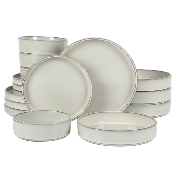 Moonstone White Dinnerware (Set of 16)