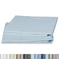 Sky Blue Sateen Pillowcases (Set of 2)