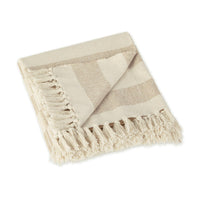 Stone Striped Cotton Throw