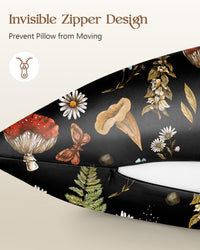 Mushroom Print Silk Pillowcases (Set of 2)