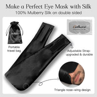 Cooling Black Silk Eye Mask