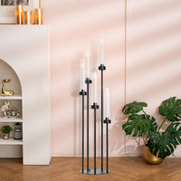 Matte Black 5-Arm Candelabra