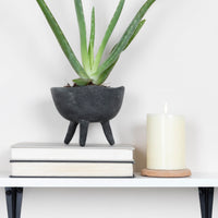 Slate Terracotta Footed Bowl