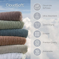 White Plush Towels (Set of 6)