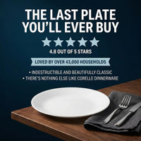 White Glass Salad Plates (Set of 6)
