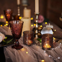 Amber Glass Votives (Set of 24)