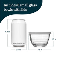 Glass Bowls With Lids (Set of 8)
