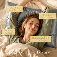 Iron Gray Silk Pillowcase