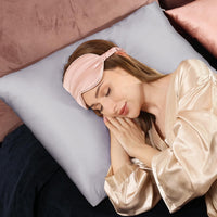 Silver Gray Silk Pillowcase