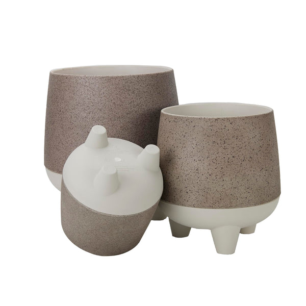 Greige Self-Watering Planter (Set of 3)