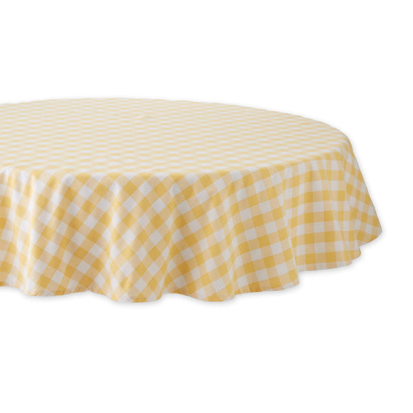 Yellow Checkered Tablecloth