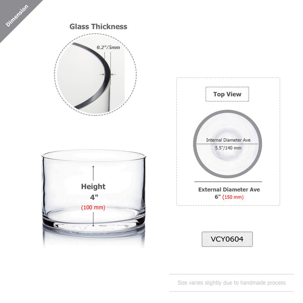 Clear Glass Candle Holders (Set of 12)