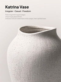 Sandstone White Floor Vase