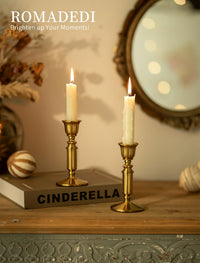 Gold Brass Taper Holders (Set of 6)