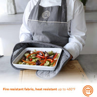 Grey Cotton Chef Apron