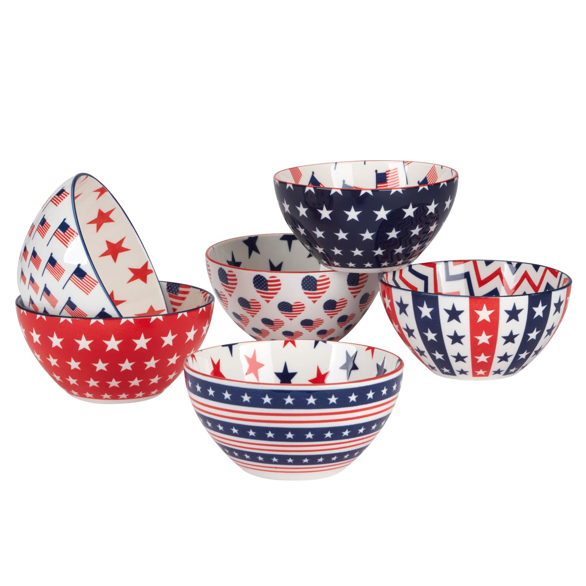 Patriotic Bowls (Set of 6)