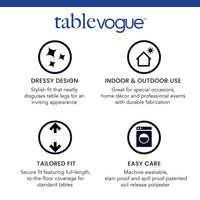Blue Fitted Table Cover