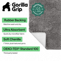 Grey Chenille Bath Rug