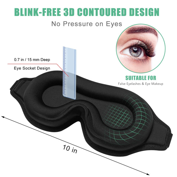 3D Contoured Sleep Mask (Set of 2)
