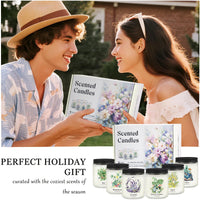 White Glass Soy Candles (Set of 6)