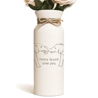 Ivory Elephant Keepsake Vase