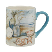 Coastal Ceramic Mugs (Set of 4)