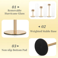 Gold Taper Candlestick Holders (Set of 12)