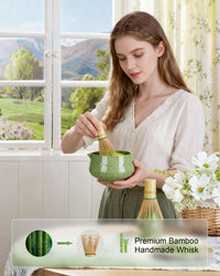 Emerald Green Matcha Whisk Set (Set of 6)