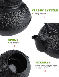 Black Cast Iron Teapot