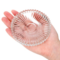 Clear Glass Candle Plates (Set of 12)