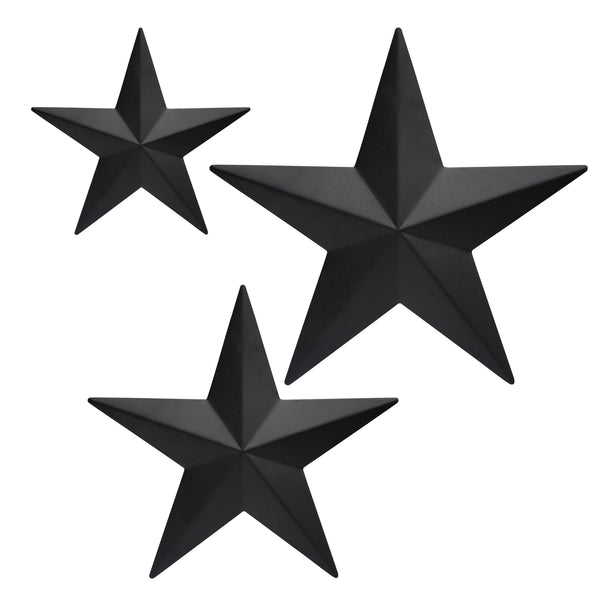 Black Barn Stars (Set of 3)