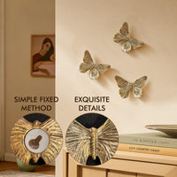 Copper Butterfly Wall Decor (Set of 3)