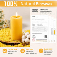 Beeswax Pillar Candles (Set of 6)