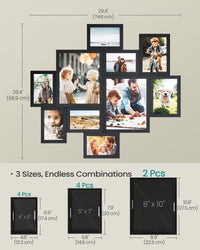 Ink Black Gallery Frames (Set of 10)