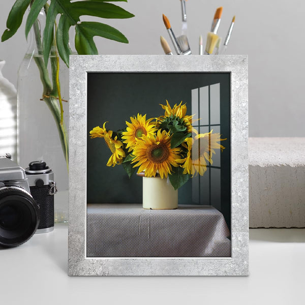 Distressed Silver Picture Frame