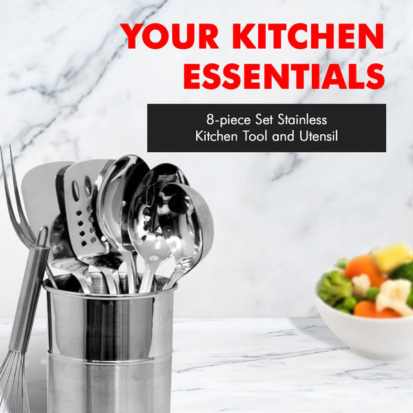 Stainless Kitchen Utensils (2) (Set of 8)