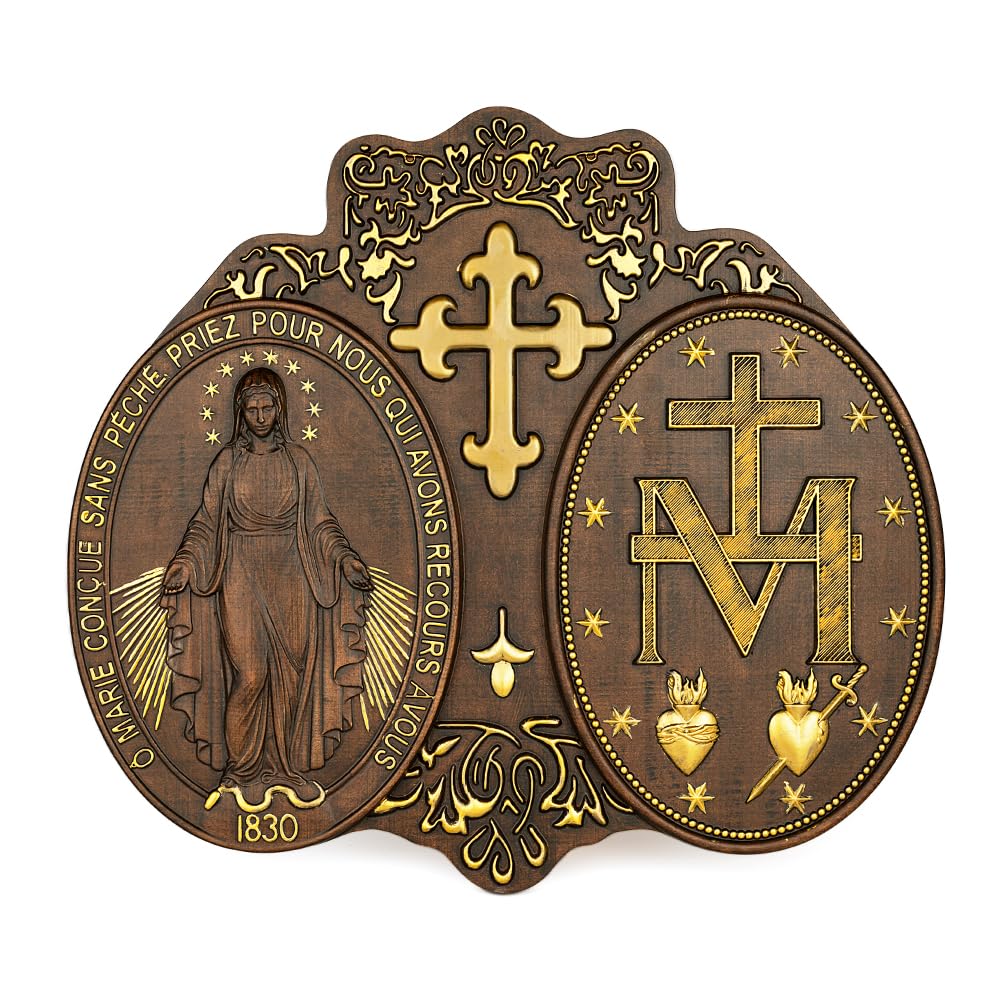 Wooden Virgin Mary Medal