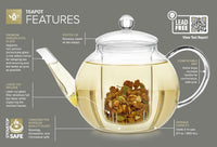 Glass Blooming Tea Teapot