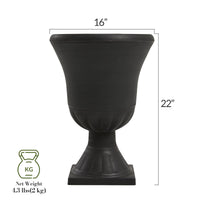 Black Urn Planters (Set of 2)