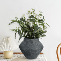 Black Distressed Ceramic Vase
