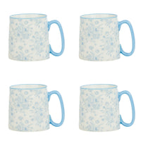 Blue Toile Mugs (Set of 4)